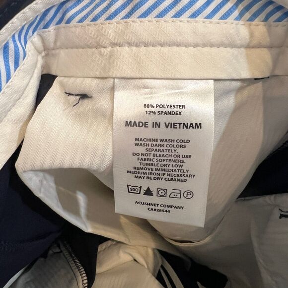 FJ FootJoy Pants Mens 36 Navy Stretch Straight Golf Performance Lightweight - Picture 8 of 13